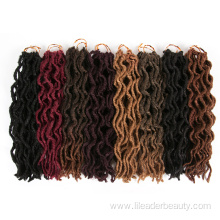 Synthetic Soft Faux Locs Curly Crochet Hair Extensions